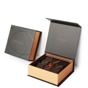 Custom Logo Printed Paper Compartment Truffle Chocolate Gift Packaging Box With
