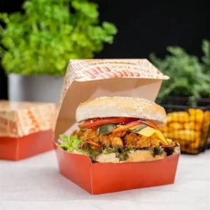 Wholesale customized hamburger boxes eco-friendly and recyclable fast food