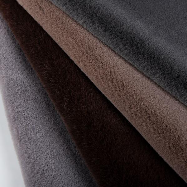100% Polyester Front Material Plush Faux Fur Fabric for Coat Customized Design