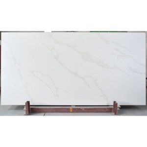 3200*1600MM Lightning Patterned White Calacatta Quartz For Kitchen