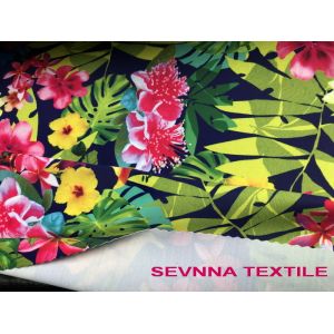 Ink Jet Digital Printing Floral Swimwear Fabric With Customized Pattern