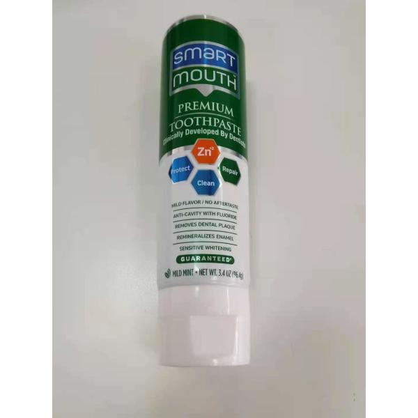 Flip Top 3.4oz 96.4g Toothpaste Packaging Laminated Plastic Tubes