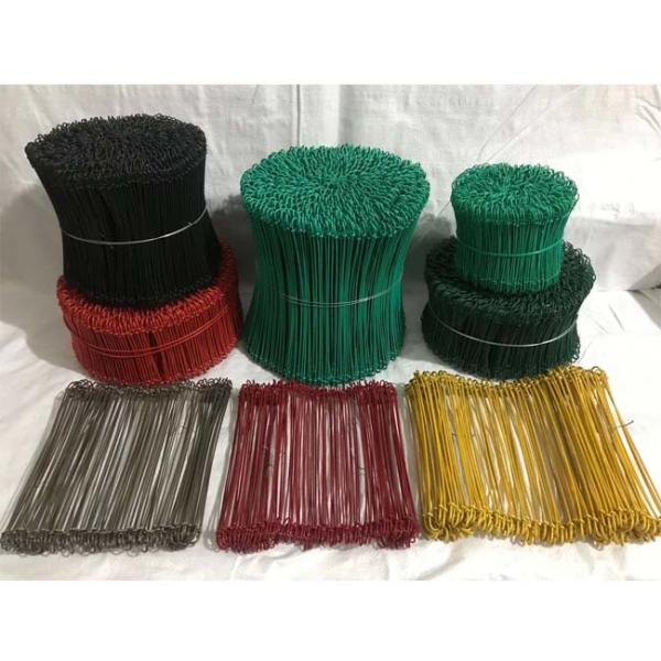 Buy 4" 1.57mm Double Loop Rebar Tie Wire Vinyl Coating at wholesale prices