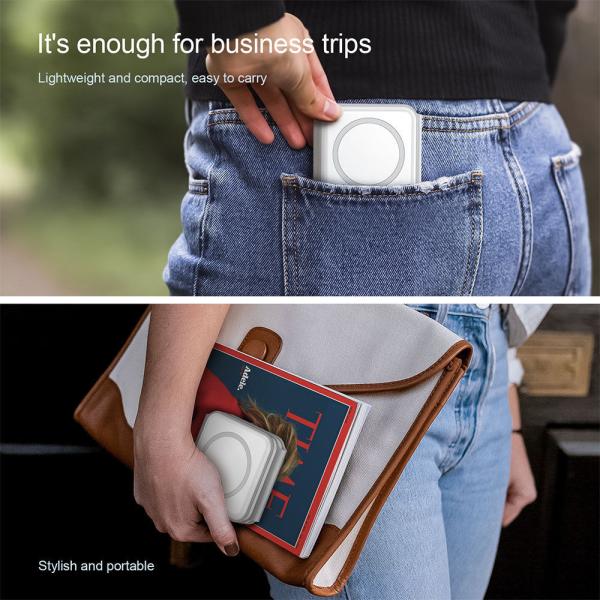 Stylish 15W Apple Wireless Travel Charger Magnetic Foldable Wireless Charger For Phone