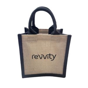Quality Custom Made Printed Natural Jute Tote Bag With Coloured Gusset for sale