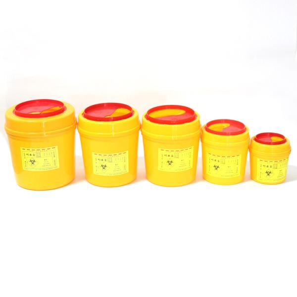 15L plastic sharps box waste needle collection box Used by the hospital round shape