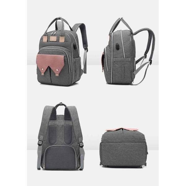 Large Capacity Mom Baby Bag Multi-function Waterproof Outdoor Travel Diaper Bag With USB Charging For Baby Care