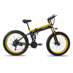 Integrated Battery Fat Tire Folding Electric Bike 6061 Alu Frame