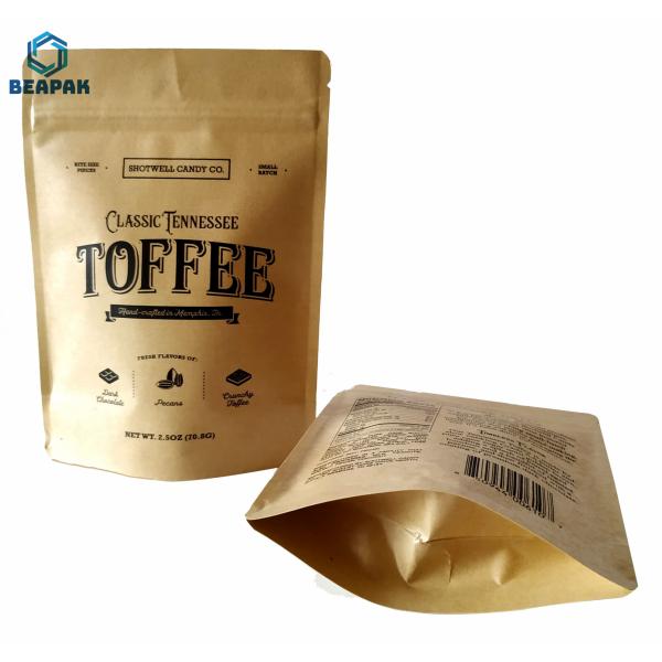 Stand Up Zipper Matte Black Coffee Bean Packaging Bags