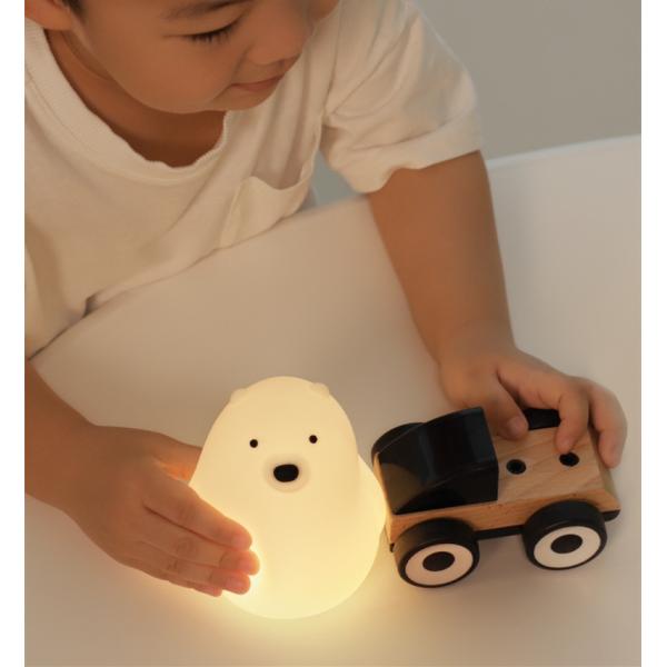 Kawai Bear Kids Baby Nursery Bedroom Night Light lamp Gifts Silicone Bear Light Kids Night Light