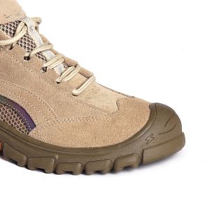 Unisex Microfiber Leather Mesh Breathable Low Top Safety Shoes