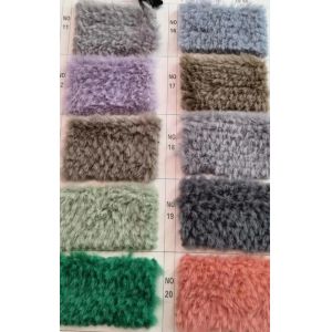 Polyester Fur Rabbit hair Jacquand new designs Static-free for High fashion