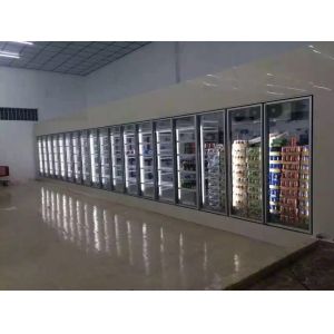 Glass Display Walk In Chiller With CE Certification For Hypermarket