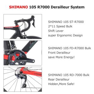 HERD6.0 SAVA Carbon Road Bike 700c , Carbon Racing Bicycle Multiple speed levels