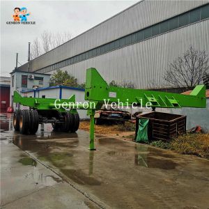 Small 11.00R20 Wood Transport Genron Logging Semi Trailer