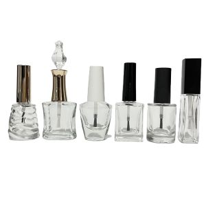 Quality 12ml Transparent Nail Polish Bottle With Brush for sale