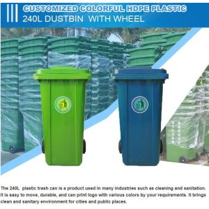 240LCustom plastic garbage bin for outdoor use, Large capacity 660 liter plastic