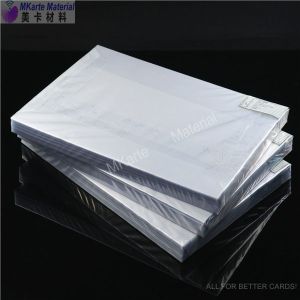 High Adhesion Pvc Card Material Coated Overlay 0.08mm Thickness