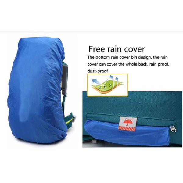 Waterproof Unisex Nylon Trail Hiking Backpack 50L