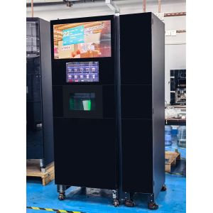 Freshly Grounded Bean To Cup Ice Coffee Vending Machine 220VAC