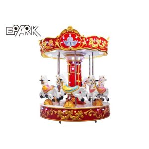 Arcade Amusement Park Kiddie Rides 6 Seats Carousel Horses