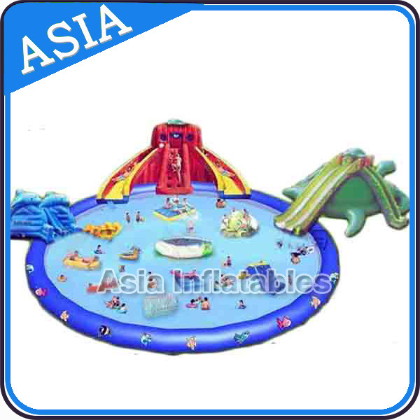 Buy Super Fun Inflatable Water Park , Amusement Park Games Equipment at wholesale prices