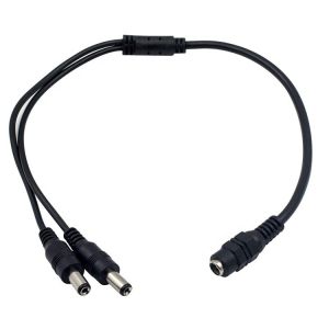 China 1 to 2 ways 1 Female to 2 Male 5.5x2.1 mm DC Power Supply Splitter Cable for CCTV Camera  Led Strip on sale