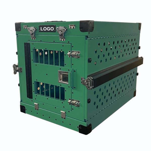 Buy Small Steel Alu Collapsible Dog Pet Cage Green Colour 24 Inch at wholesale prices