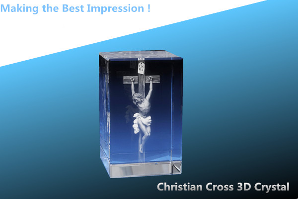 crystal beveled rectangle/Christian Cross 3D Crystal/blank crystal rectangle