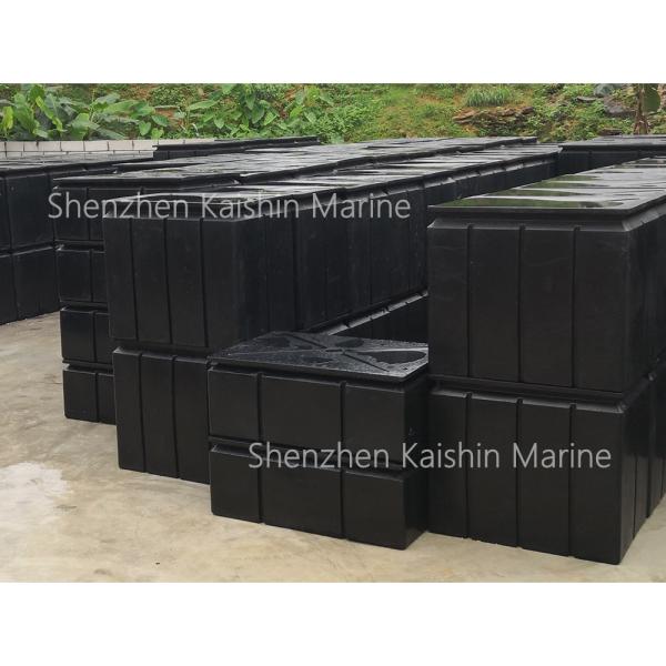 Sailing LLDPE Inflatable Interlocking Floaters Black With 480-600Kgs Buoyancy