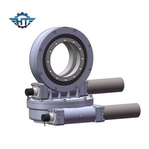 IP66 Multi-Tooth Worm Gear Dual Axis Slewing Drive With Stepper Motor For PV Solar