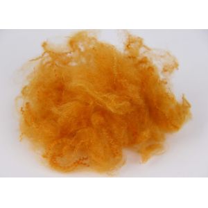 High Strength Regenerated Polyester Fiber , Yellow Synthetic Staple Fibres