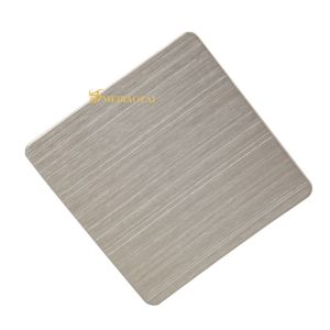 China Kitchen Hairline Stainless Steel Sheet 0.55mm Thickness POSCO Material on sale