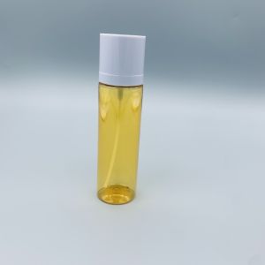 China PET yellow translucent aerosol pump bottle plastic hand sanitizer on sale