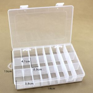 Compact and Versatile Blue 24 Grid Plastic Organizer Box with Removable Dividers