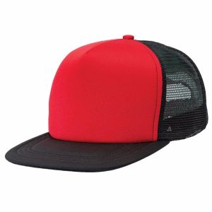 5 Panel Unisex Flat Brim Snapback Hats With Plastic Buckle Back Closure