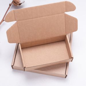 Custom Logo Flexography Mailer Packing Box Color Recycled Corrugated Kraft Brown