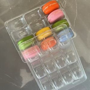 Macaron 35 Transparent Tray Packaging Handmade Box Macaron Packaging Chocolate