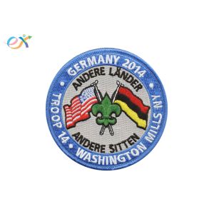 American Germany Embroidered Military Patches Polyester Material With Letter