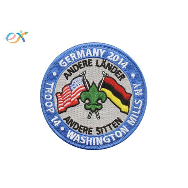American Germany Embroidered Military Patches Polyester Material With Letter