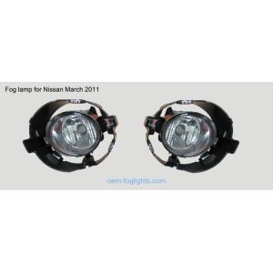 2011 Nissan March Non-corrosive housing and high-impact lens Fog Light Kit