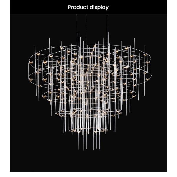 Modern Decoration Crystal Chandelier for Living Room Room Decor Stainless Steel Chandelier(WH-MI-447)