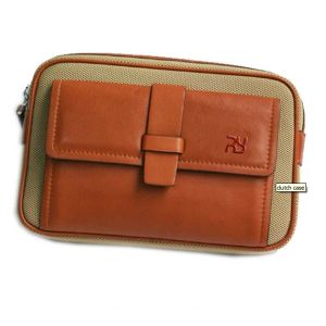 Custom made personalized European Style leather w/nylon goods briefcase