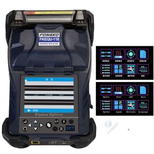 Telecom Network Fiber Fusion Splicer , Fiber Optic Splicing Machine With Box
