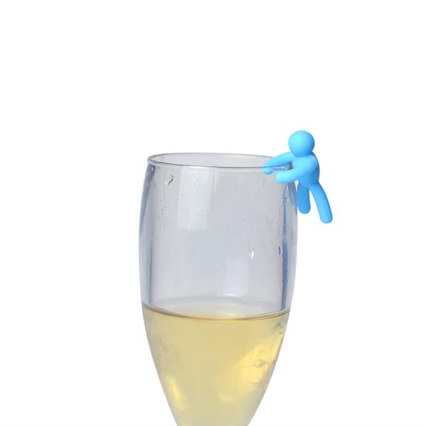 Animal Pattern Shape Silicone Wine Glass Charms Eco Friendly Customized Logo