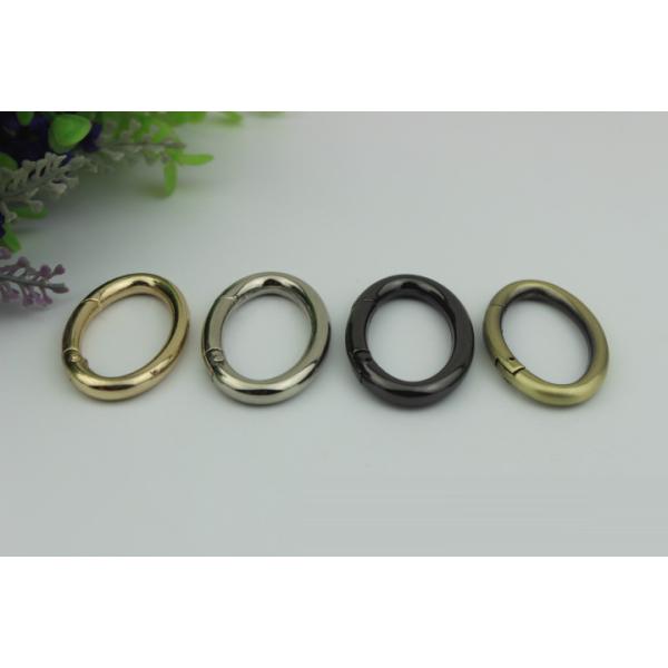 Good Quality Alloy 38 MM Hanging Brush Anti Brass Color Metal O Spring Gate Round Ring