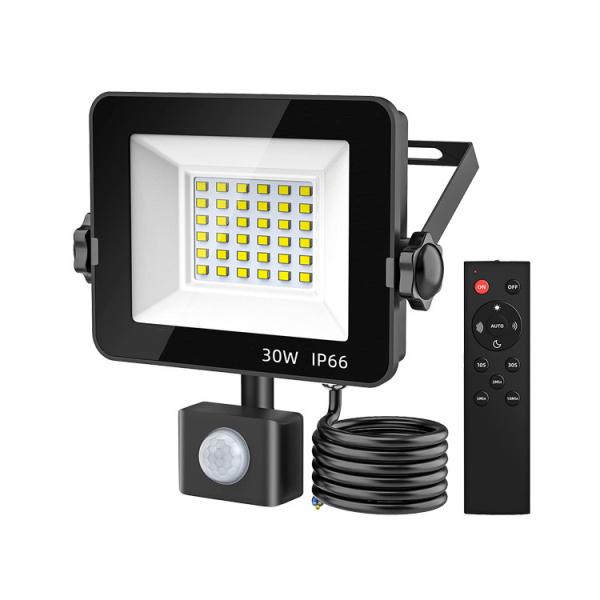 Super Bright PIR LED Motion Sensor Flood Light Black Housing CE ROHS UKCA