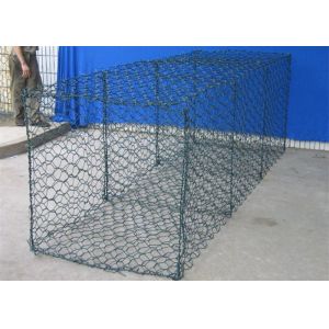 2x1x1 Steel Pvc Gabion Baskets Cage Fence Solid Construction 100x120mm