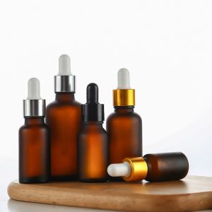 Fancy Oil Amber Glass Dropper Bottle 30ml 50ml 100ml for Personal Care Serum