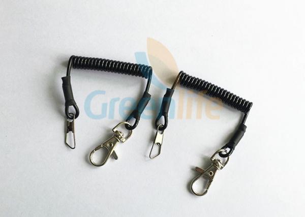 Buy Smart Short 5CM Coil Tool Lanyard Personal Fishing Accessory Solid Black Colour at wholesale prices